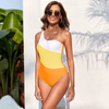 One Shoulder Slim Fit Swimsuit Women's Fashion Monokini Bathing Suit