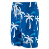 Men's Blue Palm Tree Print Beach Board Shorts Casual Lightweight Breathable Swim Trunks