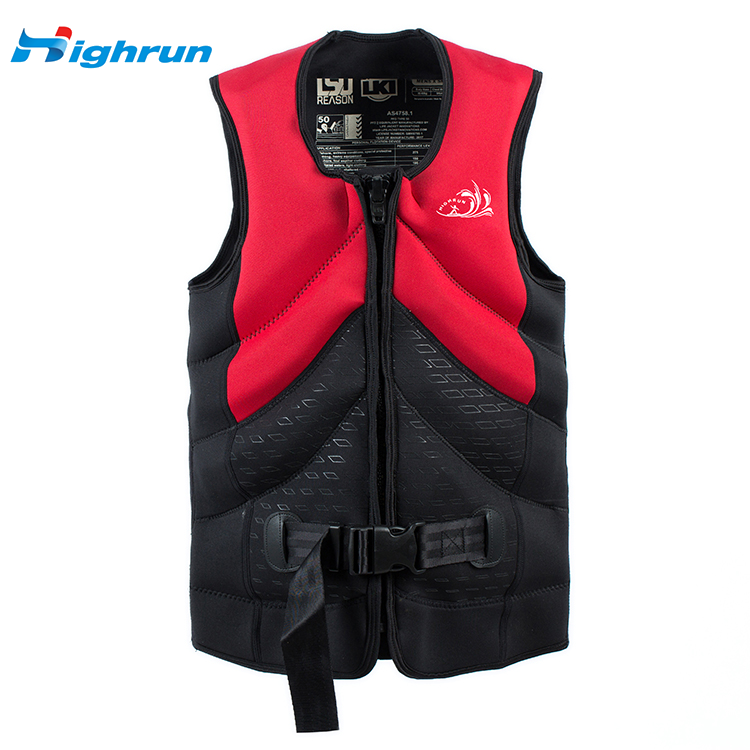 New Fashion Custom Logo Professional Neoprene Impact Vest High Quality Swimming Water Rescue Breathable Life Jackets for Adult