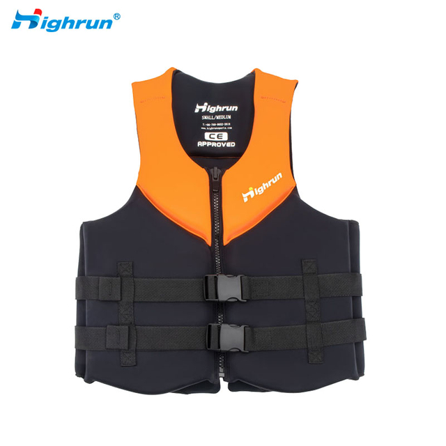 With CE Certificate Approved Orange Swimming Life Jacket for Water Sports Surfing Equipment Customized Neoprene Life Jacket