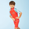 Top Sale Full Print Beautiful Toddler Rash Guard Set New Fashion Kids Rash Guards Mma Board Shorts Set