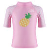 Customized Girl Kids Short Sleeve Anti-UV UPF50+ Rash Guard Beachwear Breathable Spandex/polyester Rash Guards