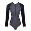 European Style Custom Women Long Sleeves Rash Guards Sports Racing Swimsuit Swimwear Surfing Beachwear