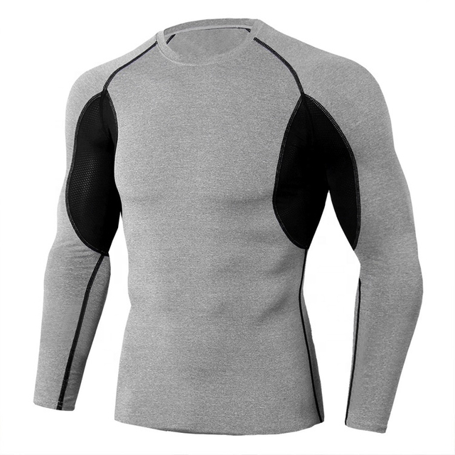 Custom Compression Shirts for Men Designed Sublimation Long Sleeve Rash Guards for Men BJJ Fighting Training