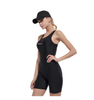 Women's Sleeveless One Piece Swimsuit Black Athletic Training Bathing Suit Quick-Dry Slimming