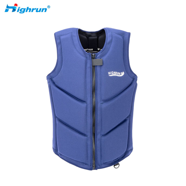 Factory Directly Supply Swim Vest Neoprene Smooth Skin Life Vest Jacket With Front Zipper