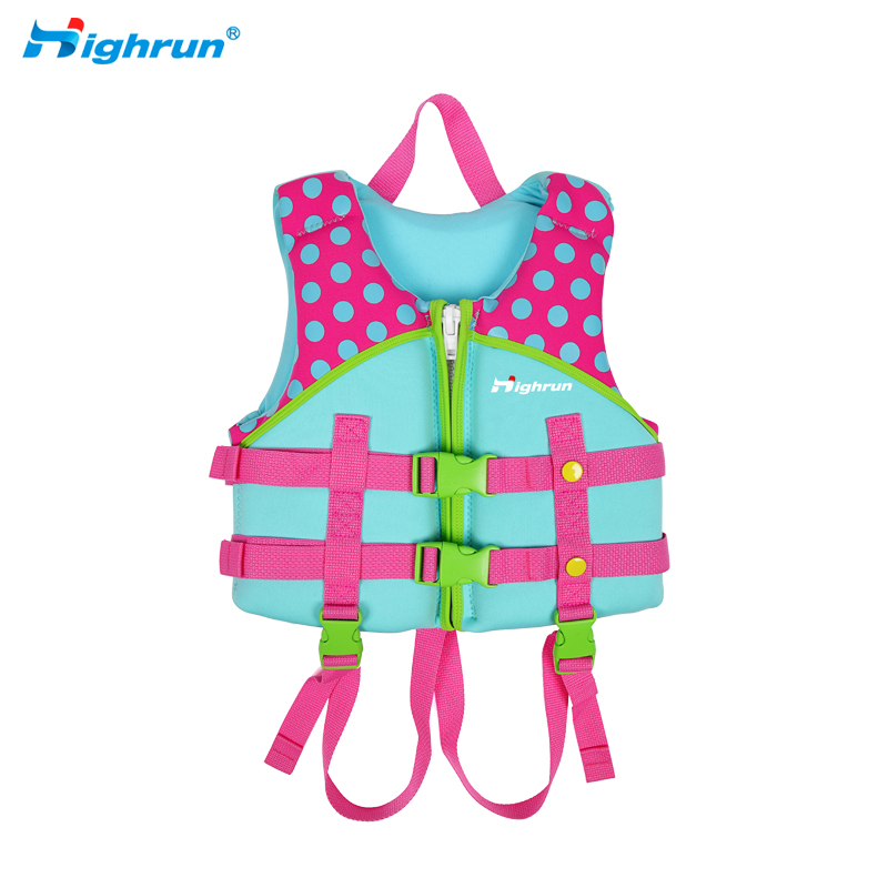 Custom Logo Kids Life Jacket Comfortable Lightweight Neoprene Fabric Water Rescue Life Jackets with Zipper Design for Children