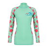 OEM High Impact Custom Sublimation Design & Logo Long Sleeve Women Rash Guard with UV Protection Breathable Rash Guards 