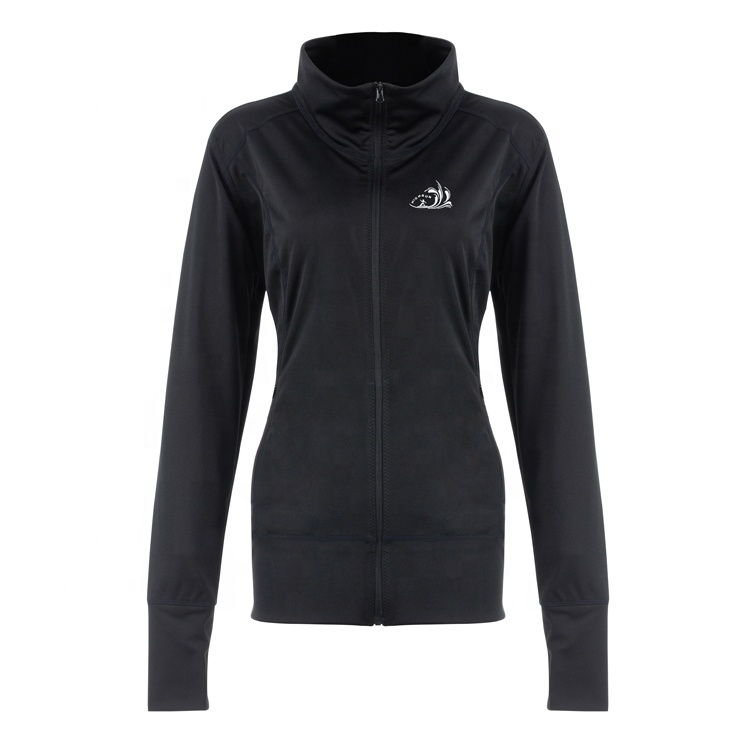2025 New Custom Anti UV Clothing Outdoor Long Sleeve Surfing Swim Suits Black Women Rash Guard with Front Zipper