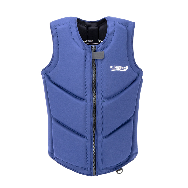Factory Directly Supply Swim Vest Neoprene Smooth Skin Life Vest Jacket With Front Zipper