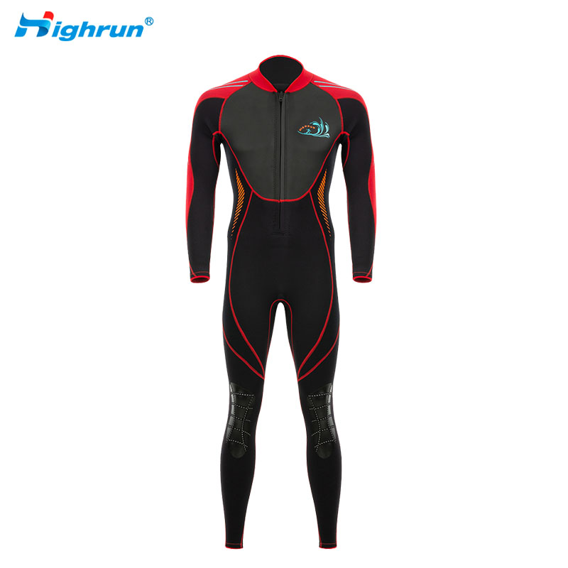  Latest Design Smooth Skin Wetsuit Black Spearfishing Chest Zip Wetsuits Long Sleeve Top Quality Sublimation Neoprene Wetsuit