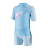 Customized Girl Kids Short Sleeve Anti-UV UPF50+ Rash Guard Beachwear Breathable Spandex/polyester Rash Guards