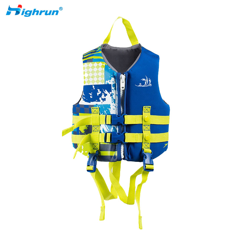 Customize Logo High Quality Kids Neoprene Life Jacket High Buoyancy Swim Surf Kayak Life Vest Jacket