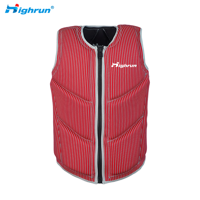Adult's High Quality Neoprene EPE Foam Life Vest Custom logo Stripe Printing Floating Life Jacket