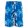 Men's Blue Palm Tree Print Beach Board Shorts Casual Lightweight Breathable Swim Trunks