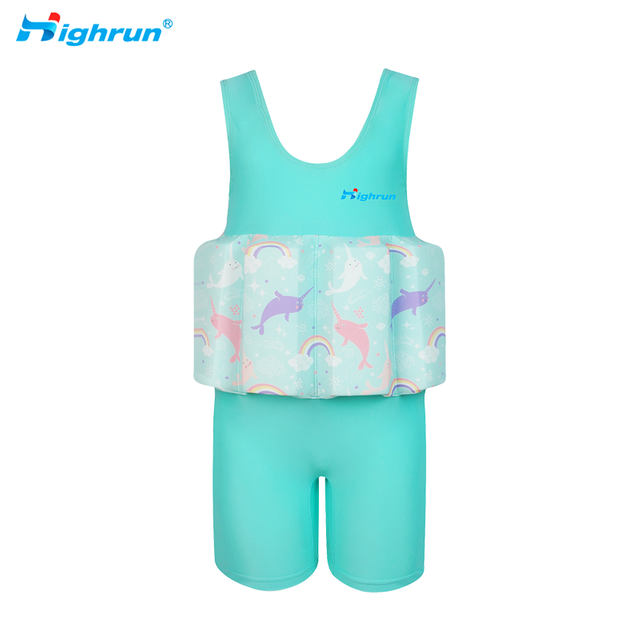OEM Service Kids Training Vest 1-Piece Comfortable Floating Swimsuit Custom Printed Buoyancy Aid for Children