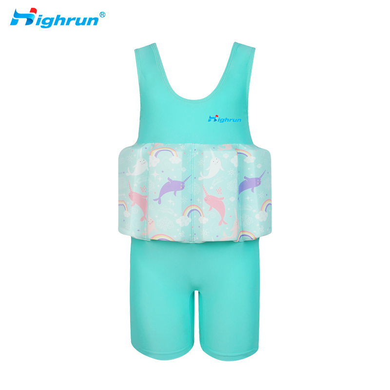 OEM Service Kids Training Vest 1-Piece Comfortable Floating Swimsuit Custom Printed Buoyancy Aid for Children