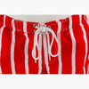Men's Red Striped Beach Shorts Quick Dry Casual Lightweight Breathable Swim Trunks for Vacation