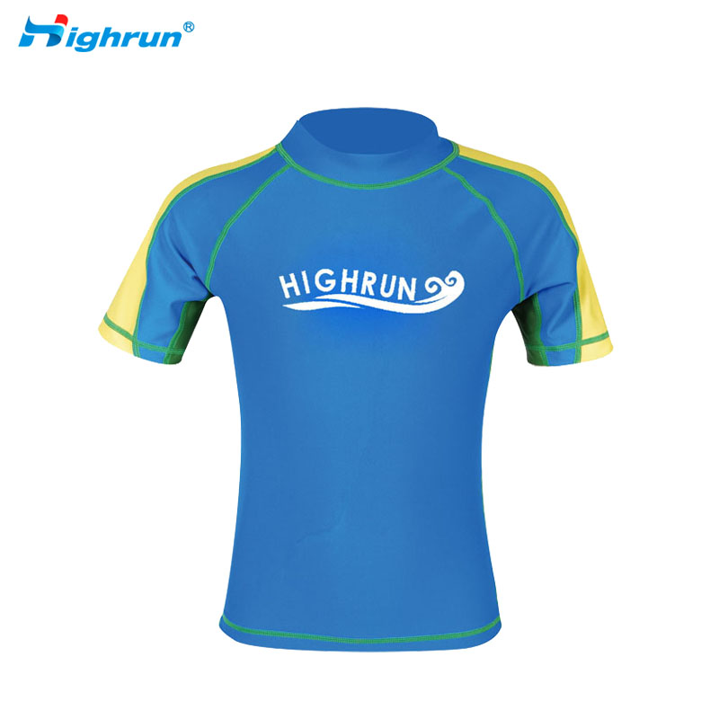Children Breathable Rash Guard Custom Logo Sublimation Design Short Sleeve New Fashion Kids Rash Guard