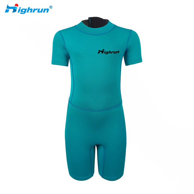 Custom Logo New Design Wetsuit 3.5mm Neoprene Breathable Back Zip Shorty Diving Surfing Wetsuit for Children