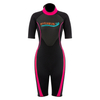 High Quality 3mm Plain Spear Fishing Wetsuit Smooth Skin Neoprene Colored Wetsuit Women Short Sleeve Diving Suit