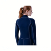 Women's Thermal Neoprene Wetsuit Set Chest Zip Breathable Waterproof Surf Shirt for Surfing Diving