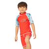 Top Sale Full Print Beautiful Toddler Rash Guard Set New Fashion Kids Rash Guards Mma Board Shorts Set