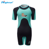 Customized High and Super Stretch Wetsuit 3.5mm CR Neoprene Boys Girls Green Shorty Wetsuit for Kids