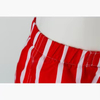Men's Red Striped Beach Shorts Quick Dry Casual Lightweight Breathable Swim Trunks for Vacation