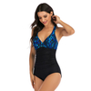 Newest Design Quick Dry One Piece Swimwear Custom Logo Front Print Beachwear Women's Swimsuit for Adults