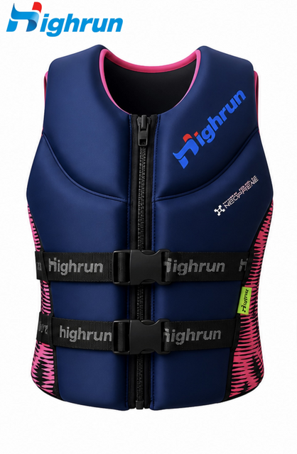 New Design Custom Logo Professional Neoprene Fabric Vest Swimming Water Rescue Breathable Life Jackets for Adult