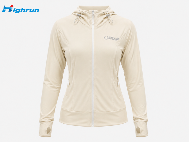 Women's Full-Zip Long-Sleeve Rash Guard Jackets Sun Protection Swim Outerwear Breathable Quick Dry Swim Jackets