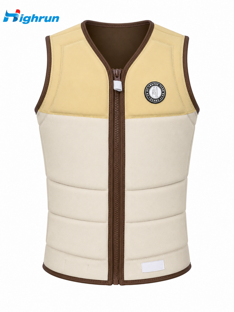 Source Factory Thin Life Vest Kayak Fishing Customized Smooth Skin Life Vest Wholesale Neoprene Life Jacket for Water Sports