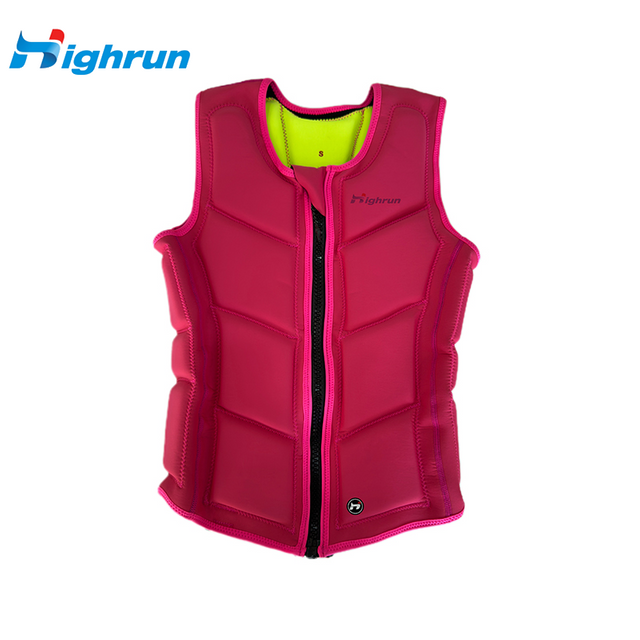 Professional Neoprene Fabric UPF50 CE Certified Eco-friendly Smooth Skin Foam Life Vest for Kayak Fishing Adults Swimming Life
