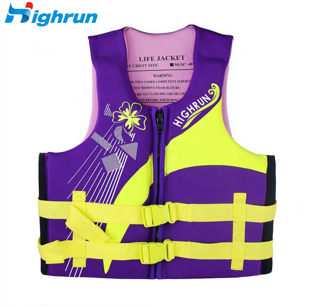 High Quality Neoprene Adult Kayak Life Jacket Vest CE Certified Reflective Highrun LJ-A002 for Boating