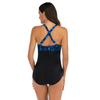 Newest Design Quick Dry One Piece Swimwear Custom Logo Front Print Beachwear Women's Swimsuit for Adults